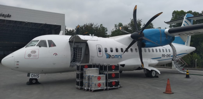 Nova aeronave da Omni Táxi Aéreo transporta equipes de futebol